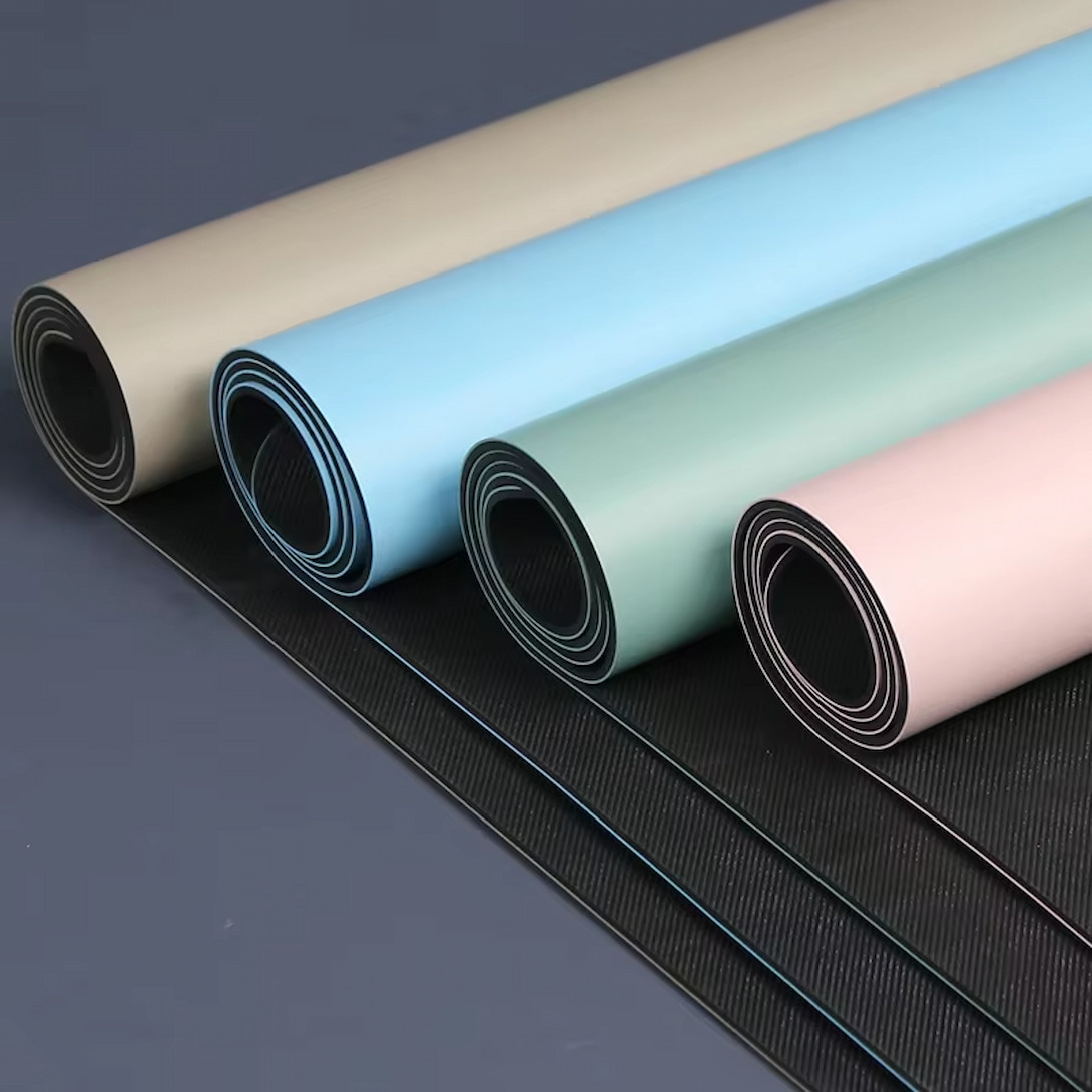 #Custom Logo Curved Towel Yoga Matt Laser Oval Rubber Anti Slip Design Arched Capsule Shape Non Slip Yoga Mat