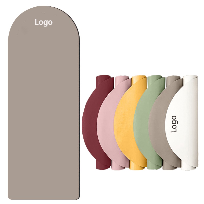 Arch Shape Nonslip Full Custom Solid Colour Logo Print Vegan Matte PU Rubber Yoga Mat