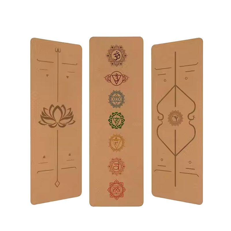 Premium Grip Eco Friendly Sustainable Recyclable Gym Workout Fitness Pilates Custom Logo Non Slip Tpe Cork Yoga Mat
