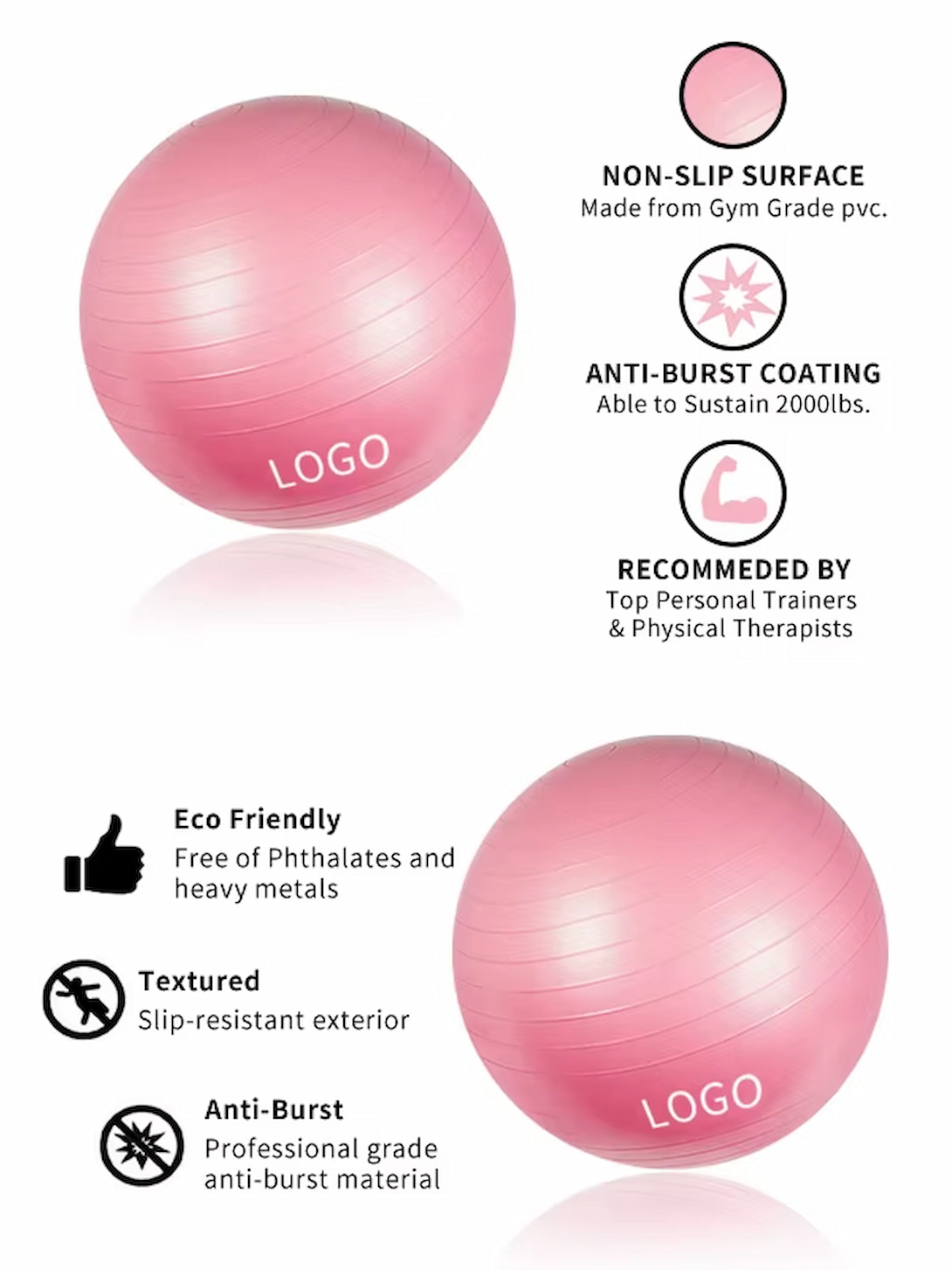 Exercise Ball with Custom Logo