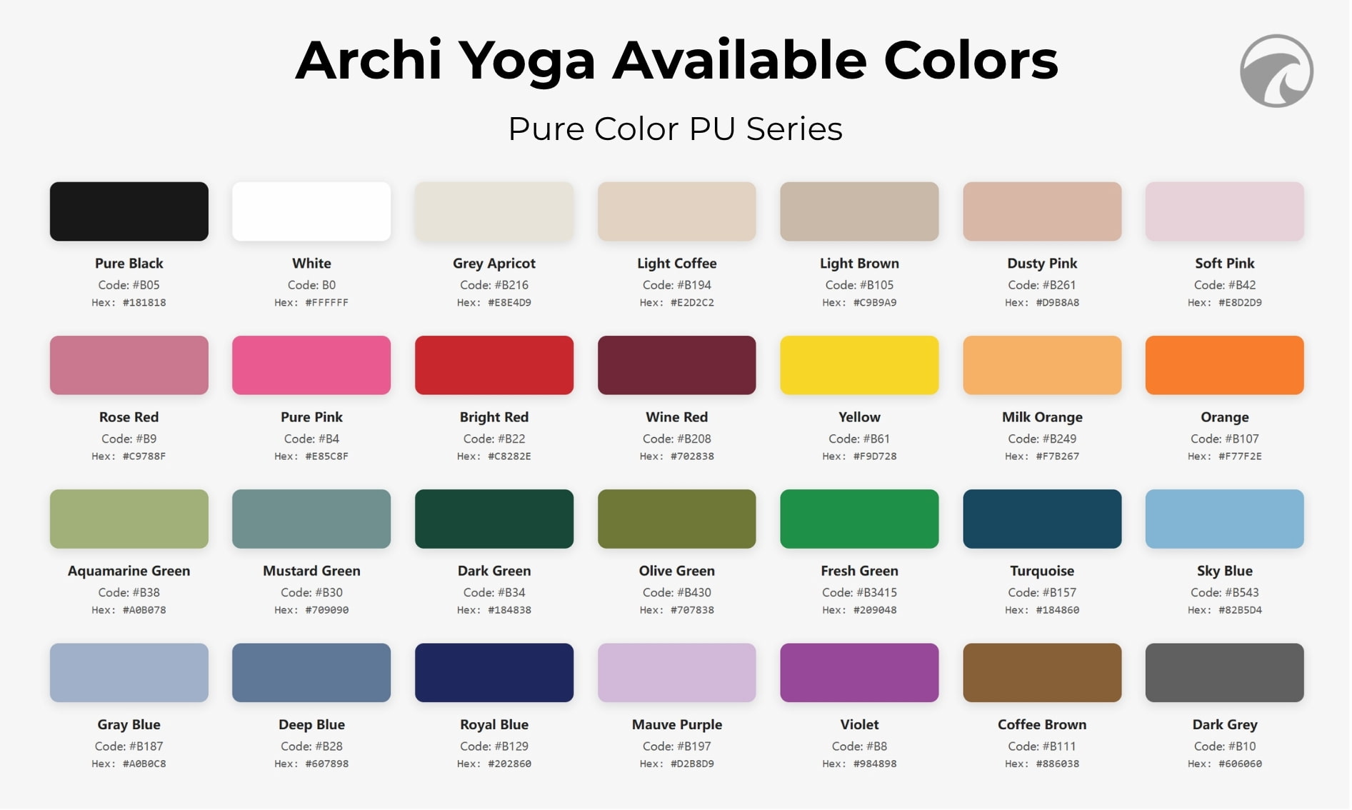 yoga mats colors in stock