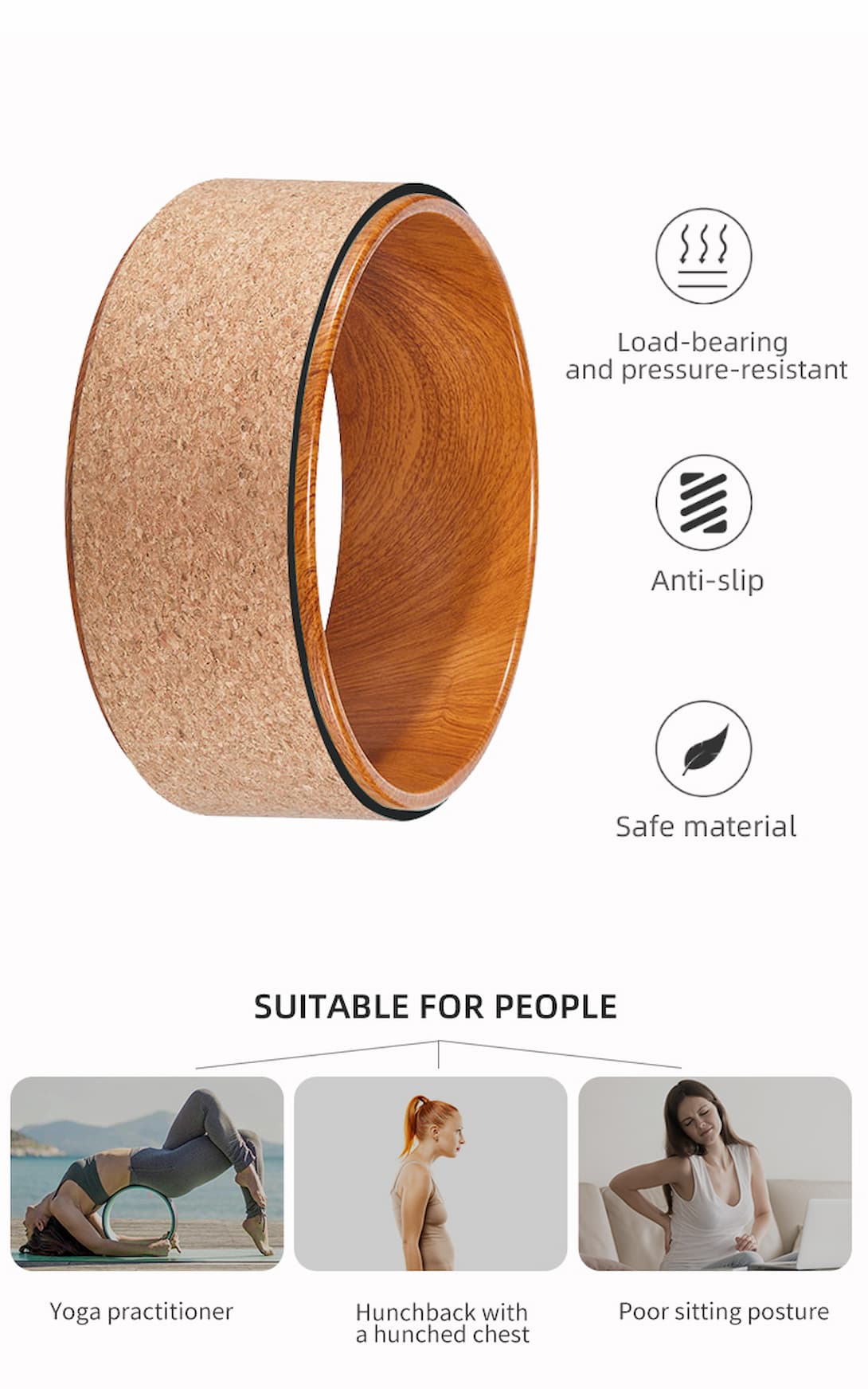 Wholesale Custom Cork Yoga Wheel ABS Yoga Wheel Wholesale Custom Cork Yoga Wheel ABS Yoga Wheel