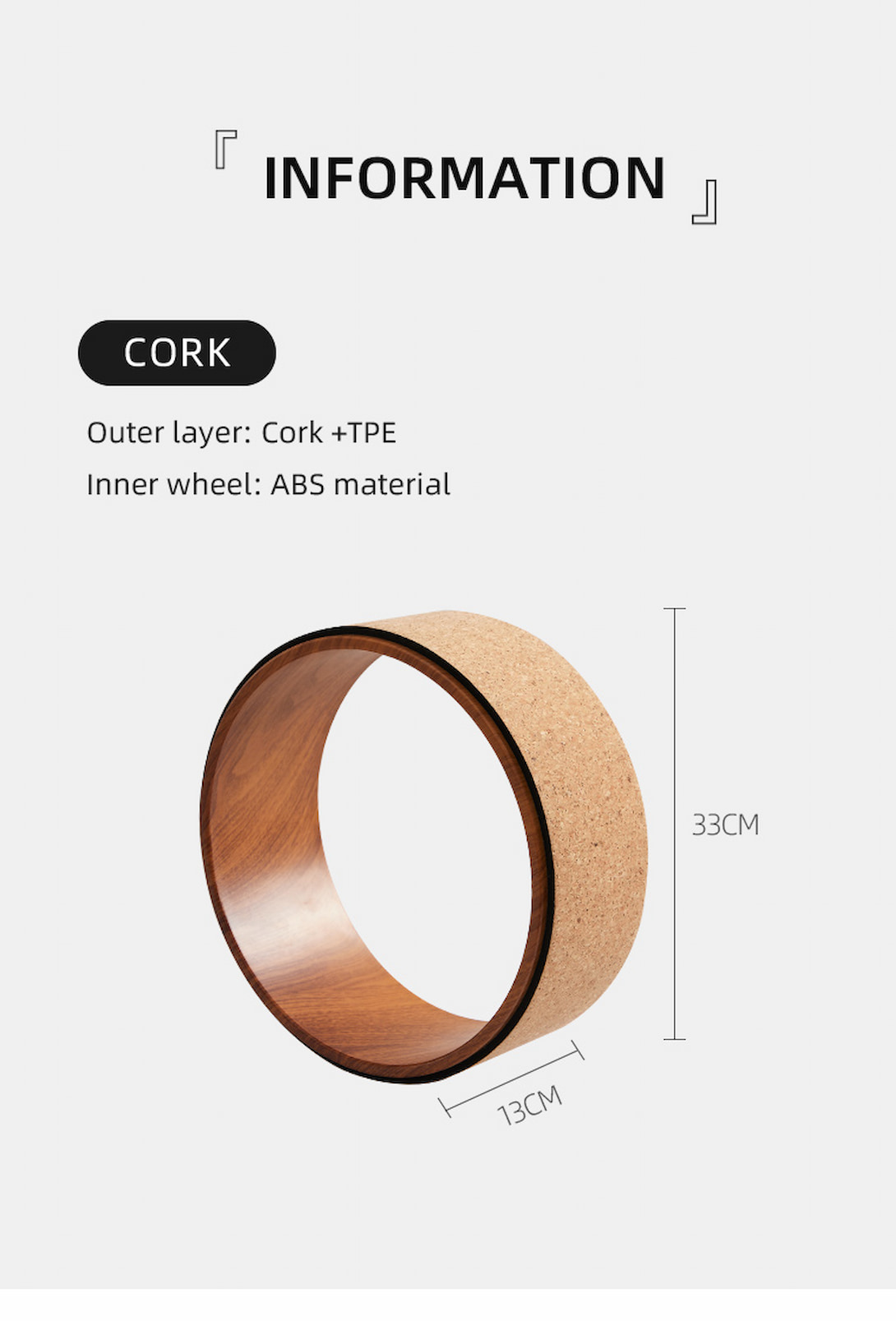 Premium cork yoga wheel for back pain relief by ArchiYoga