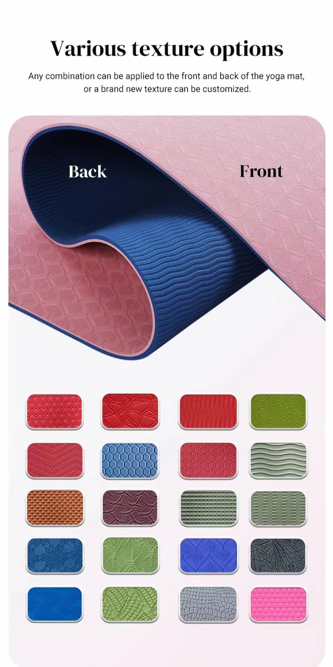 Luxury TPE Arched Yoga Mat Custom Design Anti Slip