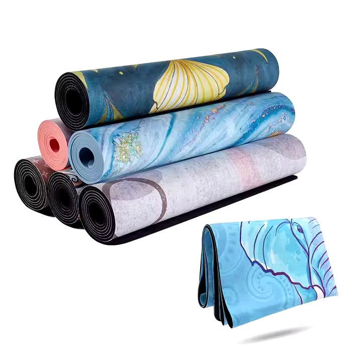 1mm Suede Natural Rubber Yoga Mat Premium Texture