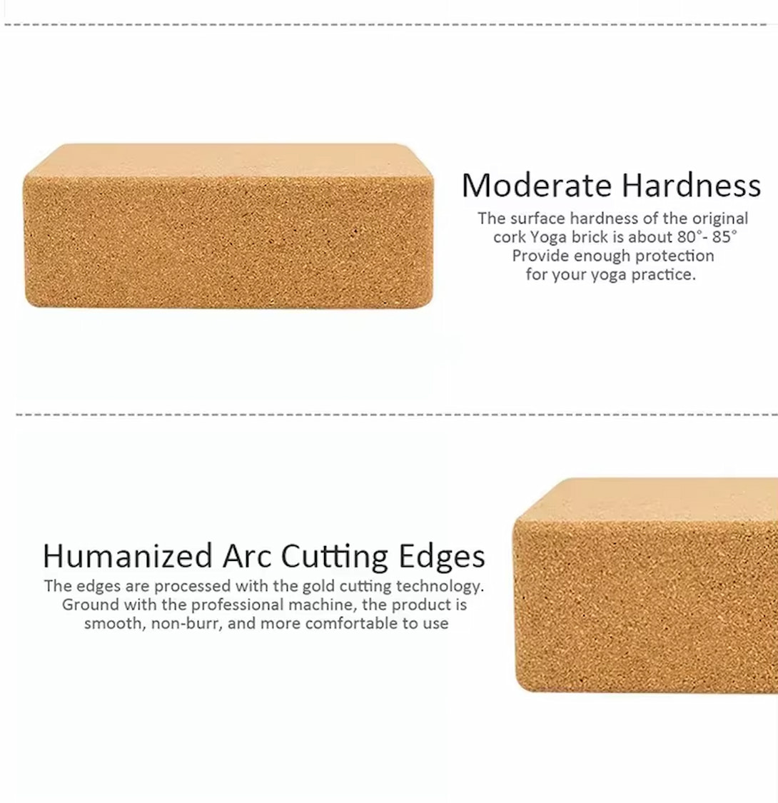 ArchiYoga Cork Block Side View for Grip Detail